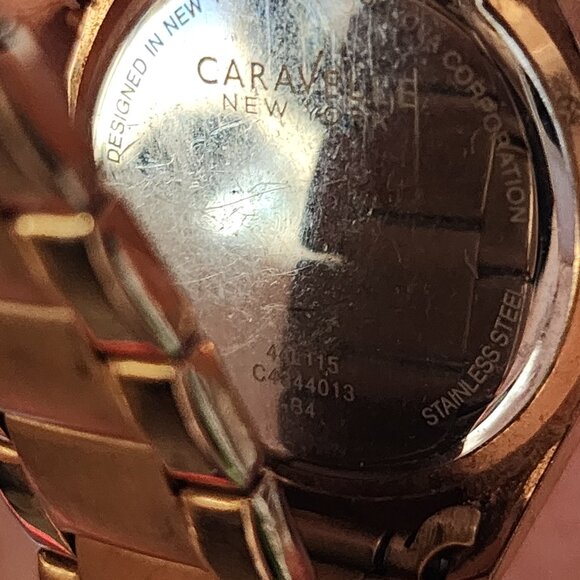 Caravelle New York Bulova Copper Tone Chronograph Water Resistant Melissa Watch - Picture 11 of 16
